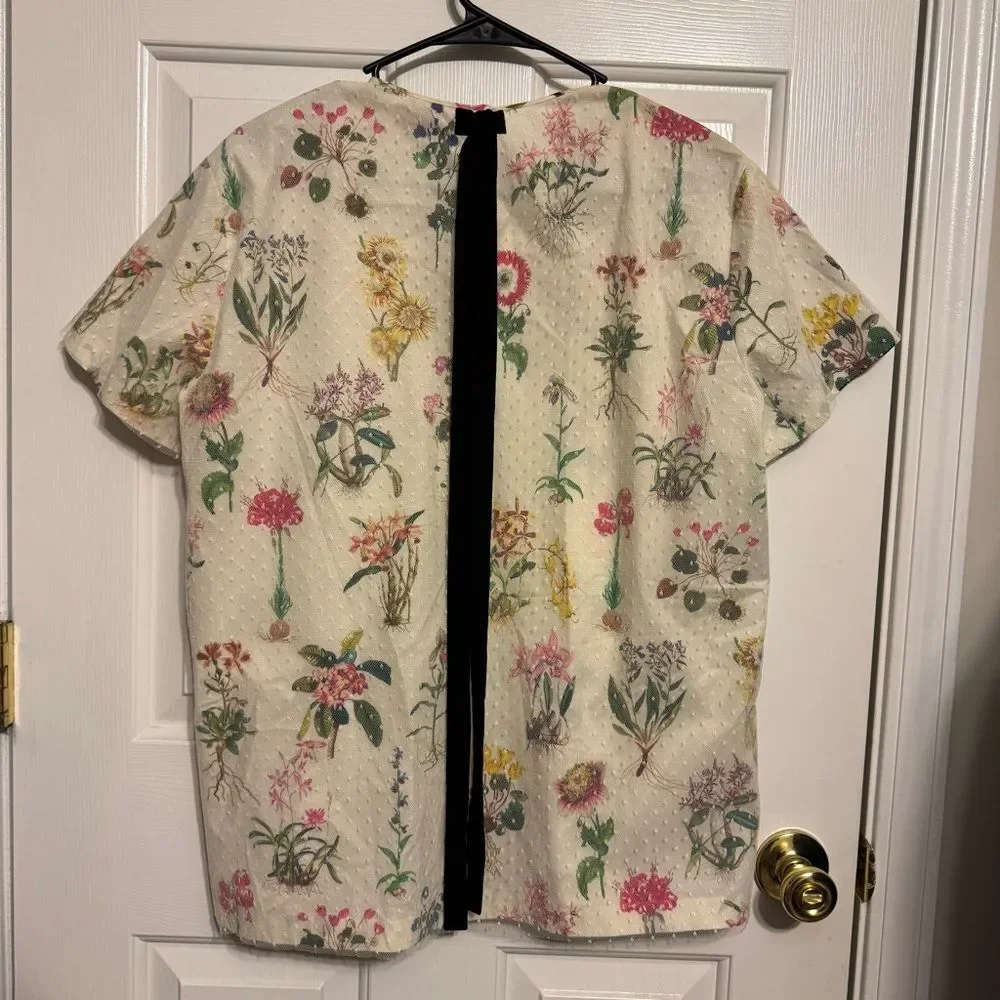 N°21 Numero Ventuno Womens Floral Print Blouse Sz 8-10 M Alessandro Dell’Acqua - Picture 5 of 10